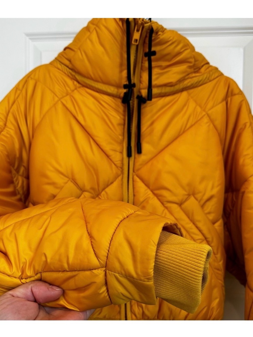 Sportmax MaxMara Label-cut Quilting Hoodie Puffer Jackets Sz:S/M US6 Fall/Winter - Picture 6 of 9